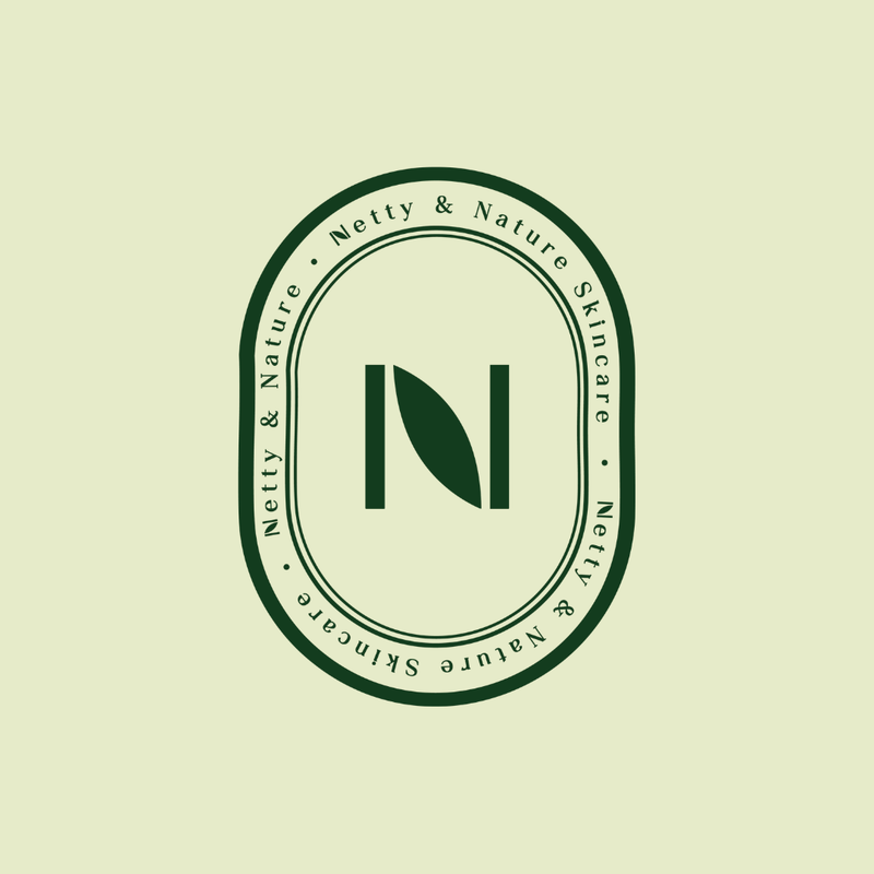 Netty & Nature circular logo emblem with the N monogram